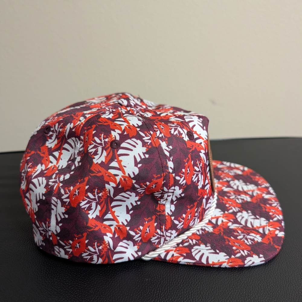 Virginia Tech Hokies Snapback Hat Zephyr‎ Floral Tropical Print VT Logo Cap - Picture 3 of 8